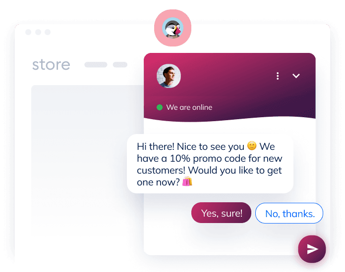 CHAT EN VIVO Y AUTOMATIZACIÓN PARA PRESTASHOP