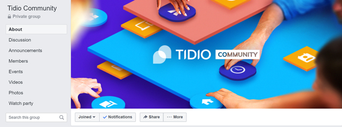 tidio live chat community