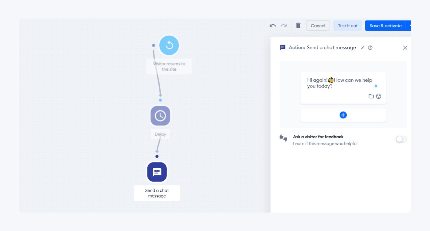 setting up proactive live chat with tidio