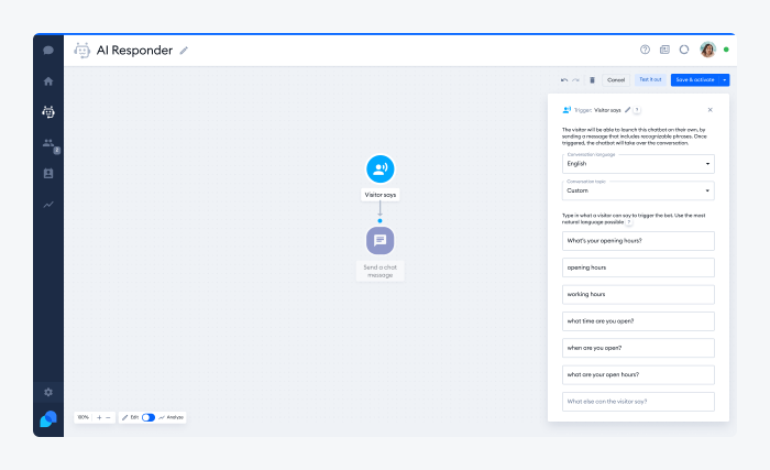 AI responder building panel example