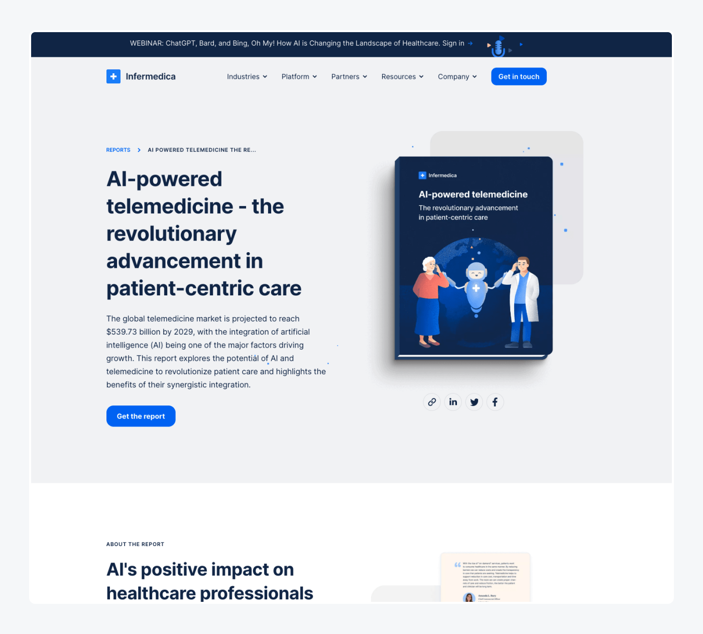 AI-powered telemedicine report by Infermedica