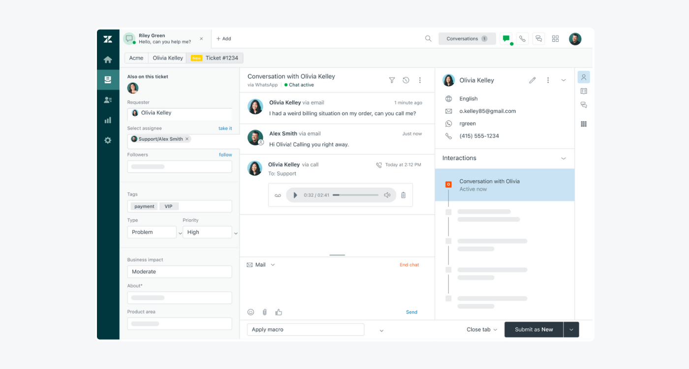 zendesk user panel