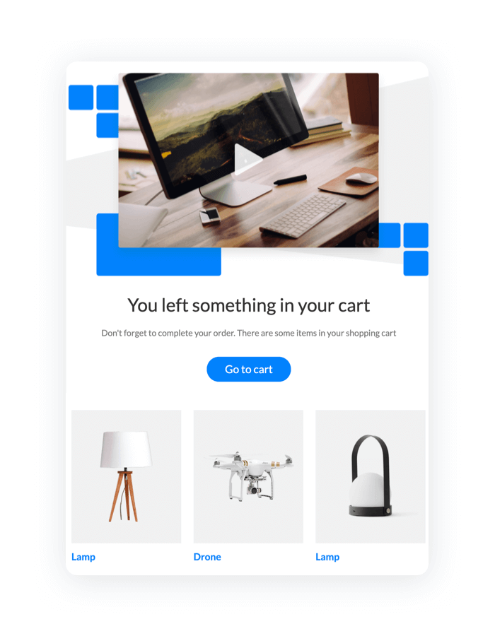 An email automation for abandoned shopping carts