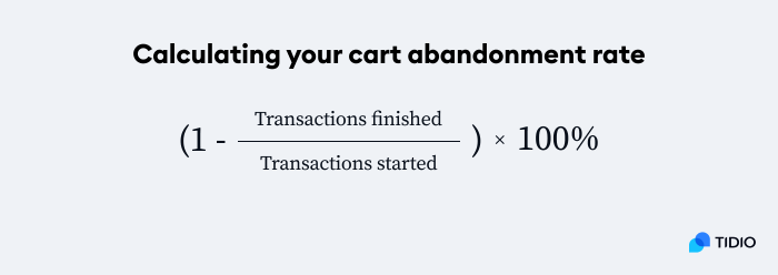 Cart abandonment rate formula