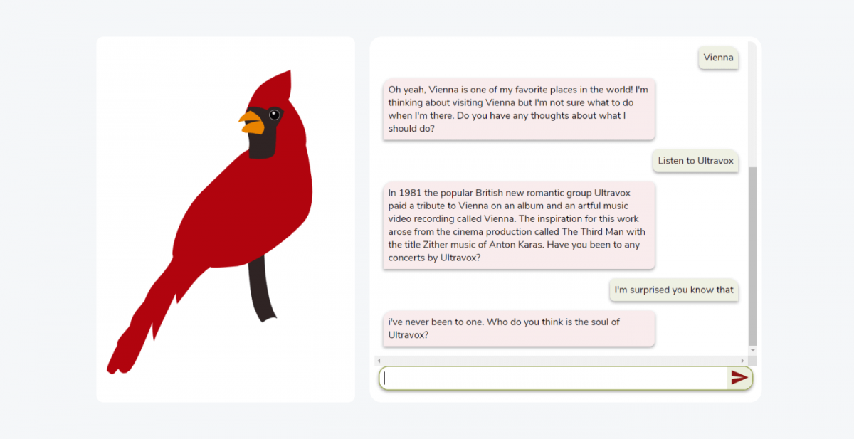 Chirpy Cardinal chatbot example