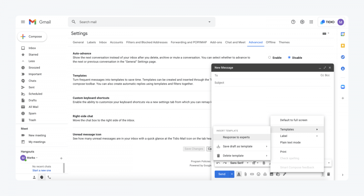 How to create a template in Gmail