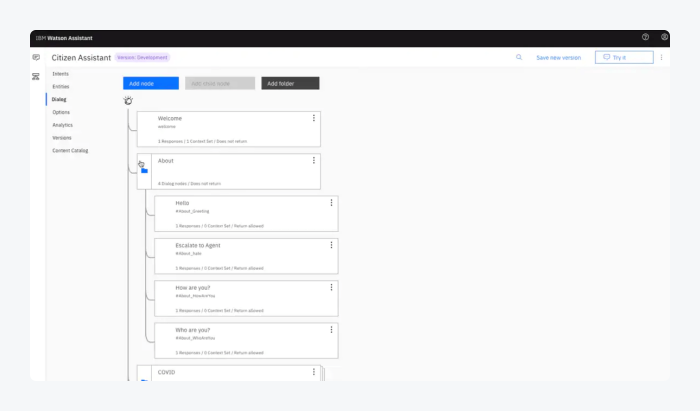 IBM Watson bot framework sample