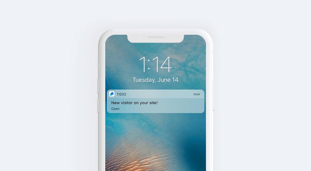 Tidio mobile notifications