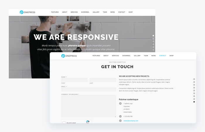 OnePress by FameThemes theme