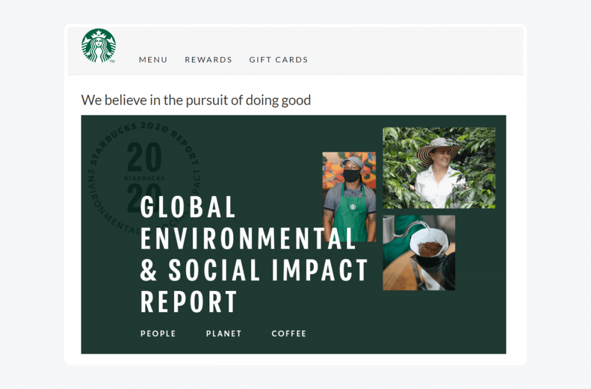 Starbucks's Global Environmental & Social Impact Report