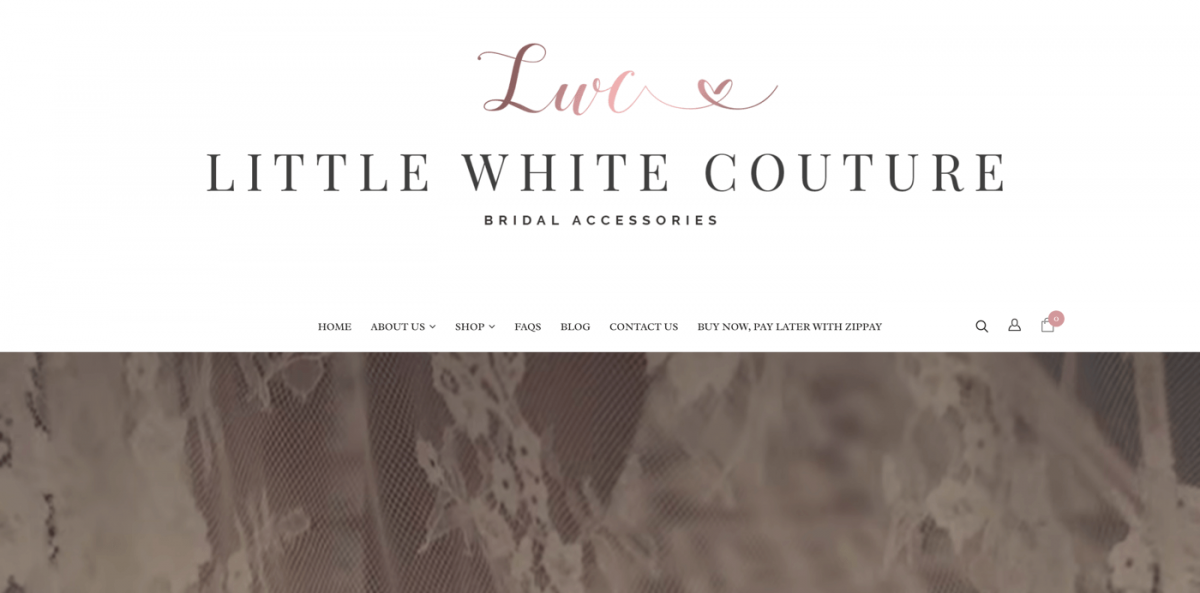 WordPress store example - wedding accessories