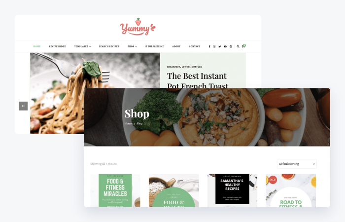 Yummy Recipe by Blossom Themes theme